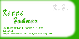 kitti hohner business card